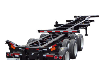 20ft-40ft Maximizer 12-Pin 3-Axle Flip-Up Rear Bolster Chassis